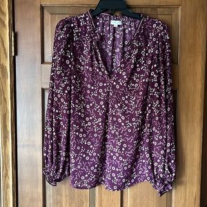 Max Studio burgundy blouse